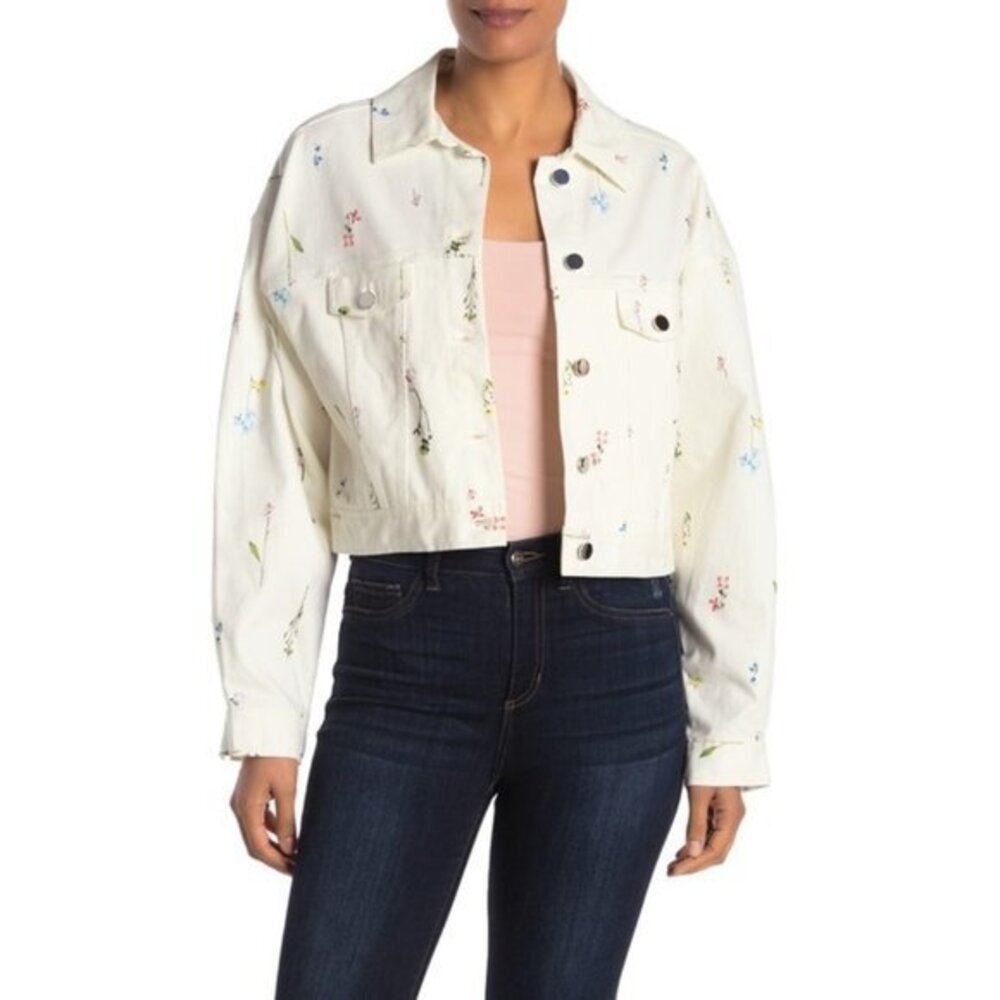 **CLOSET CLEAROUT** 
Parker Celine Floral Print Trucker Jacket